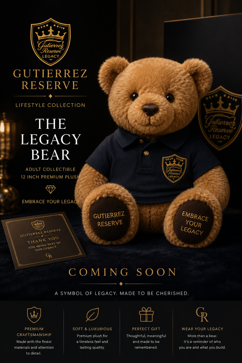 Collectible adult teddy bear GR